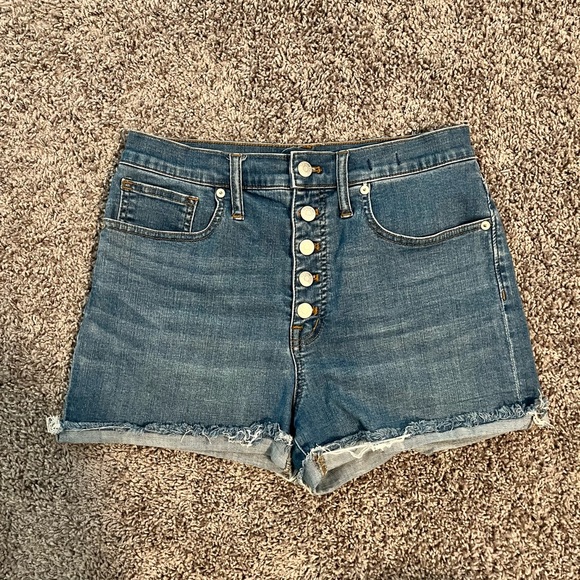 Madewell Button Fly High Rise Shorts - Picture 4 of 10